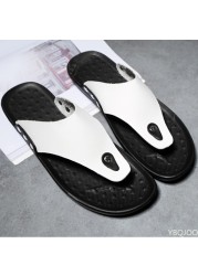 Slippers summer flip flops for men beach slippers sandals brown comfortable shoes non-slip bathroom shoes men slides