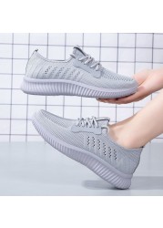 2021 new women's shoes casual slip-on breathable wear-resistant non-slip lazy light comfortable sneakers mesh surface lady shoes