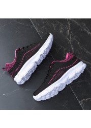 Ladies Mesh Breathable Comfortable Sneakers Soft Sole Running Shoes Outdoor Leisure Shoes Travel Shoes