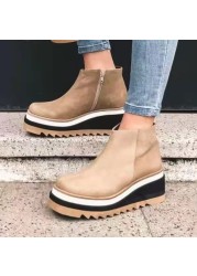 2021 autumn new woman fashion shoes platform sneakers ladies viscose shoe round toe chunky plus size women vulcanize shoes