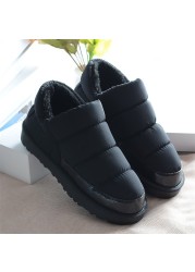 Winter Boots Women Plush Snow Boots Flat With Platform Women's Boots Ankle Waterproof Warm Fur Leather Boots Woman Casual Booties