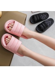 Lucifer Eva Slippers Summer 2022 Comfortable Thick Sole Zipper Slipper Women Non-slip Slippers Home Bathroom Slippers