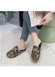 Fashion shoes women sequins metal chain slippers outdoor platform golden sandals 2022 new casual slip on lazy 43 size women shoes