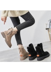 snow boots women winter 2021 new plus velvet shoes woman warm boots thick furry black cotton shoes women boots botas de mujer