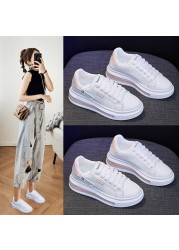 2022 fashion sneakers women casual shoes fashion brand white shoes thick sole women flats woman height inrecing shoes 3cm