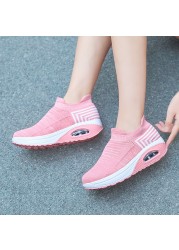 Ladies Women Air Cushion Shoes Lazy Shock Absorbing Shoes Lightweight Outdoor Casual Shoes