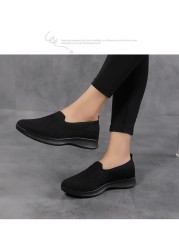 2022 Women Sneakers Outdoor Breathable Shoes Women Walking Shoes Women Loafers Chunky Sneakers Slip On Shoes Big Size 35~42