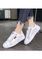 VIP Women Vulcanized Shoes Sneakers Lace Up Casual Shoes Woman Flat Leather Shoes chausiras femme Zapatos Mujer Lady Shoes Women