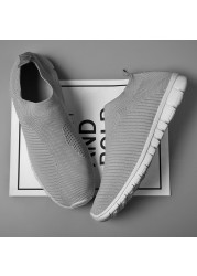 2022 new men's shoes; Comfortable and breathable mesh socks fashion big size shoes 47 ultra-light casual sneakers for men