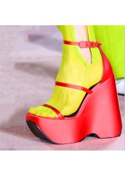 CONASCO 2022 women sandals piece high heels night club prom pumps high platforms summer casual shoes woman punk style shoes