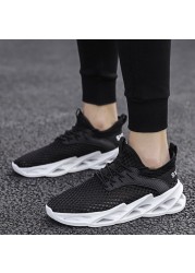 Men's Sneakers Hollow Mesh Sneakers Male Outdoor Breathable Shoes Walking Shoes Comfortable Sneakers Running Shoes