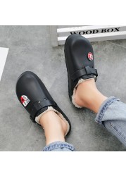 Slides for Men Indoor Slippers Home Cotton Shoes Winter Indoor Slippers Designer Sandals Women Luxury 2021 Slides for Men