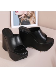 Cool Sept 2022 New Women's Shoes Women Summer Genuine Leather Chunky Platform Platform Women Party Shoes Size 33-43