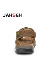 Hot Sale New Fashion Summer Leisure Beach Men Shoes High Quality Genuine Leather Sandals Big Yards Men Sandals Size 38-48