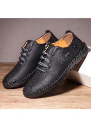 Leather shoes casual sneakers men's shoes comfortable driving quality leather shoes men's shoes hot sale moccasins tooling shoe