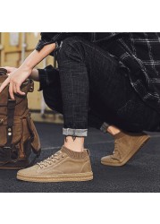 Men's Casual Leather Sneakers Thick Sole Warm Daily Shoes 2019 New Autumn/Winter Collection