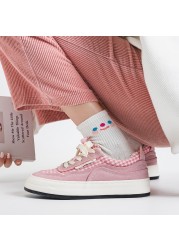 2022 women casual platform sneakers running fashion comfortable pink canvas shoes hh9 st all-match student skateboarding shoes