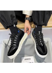 Men's casual shoes spring and autumn new men's formal shoes lace up trend soft-soled lightweight student sports white shoes