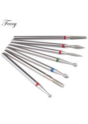 8pcs Diamond Milling Cutter for Manicure Set Nail Drill Bits Accessories Nozzles for Manicure Cutters Pedicure Sanding Nail File