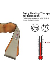 U Shape Electric Massage Shawl Infrared Heated 4D Kneading Car/Home Massage Device Shiatsu Back Neck Shoulder Body Care Tool