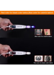 Laser pen, tattoo removal, acne removal, dark spot removal, professional blue and red laser pen for tattoo removal, laser pen for cleaning acne and dark spots. pigmentation removal machine