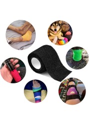 1pc Disposable Self-adhesive Colorful Latex Medical Wrap Athletic Tape To Handle Tightening Tube Of Tattoo Accessories