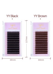 Song Lashes New Premade Fans YY Shape Black Brown Eyelash Extension Tips C/D Curl Fans High Quality