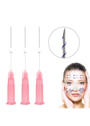 20pcs Hot Mono For Sale Hilos Tensores Faciales Fio Face Lift Nose Eye Brow Screw 26g 27g 29g 30g 38mm Facial Pdo Thread