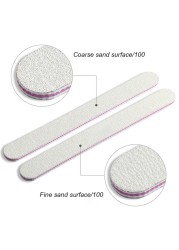 Professional Nail File 100/180 Double-sided Nail File Strips Nail Art Sanding Files Manicure Polishing Nail Care Tool