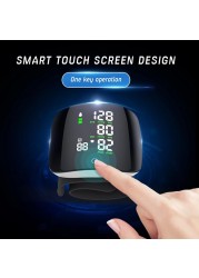 Rechargeable Smart LCD Touch Screen Voice Wrist Blood Pressure Monitor Digital Automatic BP Tonometer Heart Rate Sphygmomanometer