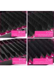 Abonnie Individual Mink Eyelash Premium Volume Lashes 0.03-0.25mm Lashes C/D Curl Matte Black Cilios False Eyelash