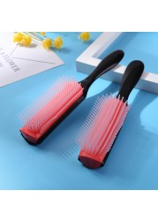 9-Rows Detangling Hair Brush Denman Detangler Brush Scalp Massager Straight Curly Wet Hair Comb for Women Men Home Salon