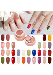 54 Colors Solid Cream Gel Nail Polish Long Lasting No Fade Semi Permanent Varnish Mix Nail Gel