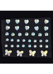 3D Diamond Eyeshadow Stickers Face Jewels Self Adhesive Face Body Eyebrow Diamond Nail Stickers Decals Decoration Photography