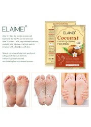 2pcs/bag Exfoliating Foot Mask Feet Peeling Mask Socks Spa Smooth Dead Skin Remover Moisturizing Whitening Foot Mask