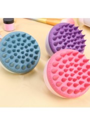 1pc Silicone Hair Brush Shampoo Scalp Brush Comb Head Spa Slimming Massage Brush Body Hair Washing Comb Shower Bath Brush