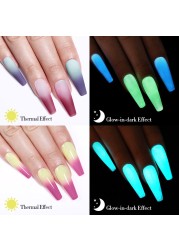 UR SUGAR Thermal Luminous UV Gel Nail Polish 2 in 1 Color Change Glow in the Dark Nail Art Design Varnish Soak Off Manicure