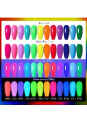 ur sugar 7.5ml neon luminous gel nail polish green fluorescent glow in the dark semi permanent soak off uv gel nail art varnish