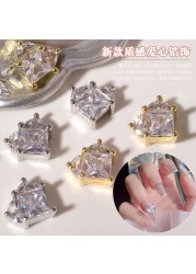 3pcs explosive manicure light luxury big diamond love hand inlaid zircon texture super flash wedding nail full of diamond nails