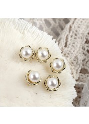 10pcs New nail art pearl alloy jewelry, exquisite 3D flower, pearl alloy jewelry, nail decoration