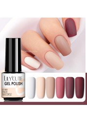 LILYCUTE 7ml UV Nail Gel Polish Autumn Winter Color Semi Permanent Matte Top Coat Necessary Soak Off UV LED Nail Art Gel Varnish