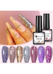 UR SUGAR 7.5ml Glitter UV Gel Polish Bling Sequins Rose Gold Silver Soak Off Manicure Nail UV Gel Polish Lacquer Base