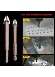 JUSTINLAU Cross Hex Tile Bits Glass Ceramic Concrete Hole Opener Triangle Drill Bit 3/4/5/6/7/8/10/12mm Alloy