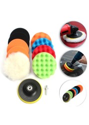 11pcs 3 Inch Buffing Sponge Pad Set Car Polish Er Pads Waxing Car Polish Buffer Drill Adapter Polishing Wheel Removes Scratches