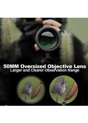 10-30 x 50 Powerful Monocular BKA4/FCM Long Range Pocket Spotting Zoom Telescope Glasses for Hunting Camping Tourism