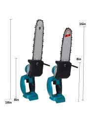 10 Inch Brushless Electric Chainsaw Tree Branch Garden Woodworking Power Tools 8 Inch Wood Cutter Log For Makita 18V Battery