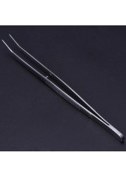 Stainless steel serrated tweezers curved dental instruments dental instrument