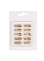 10pcs Mini Brass Sandwiches Copper Cox For Twist Drill Motor Shaft Grinder Brass Collet Set 0.5-3.2mm Hand Tools Set