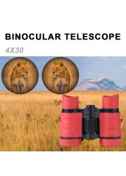 4X30mm Powerful Binoculars Outdoor Children Educational Learning Optics Telescope Kids Binocular Scope Folding Optics Telescope