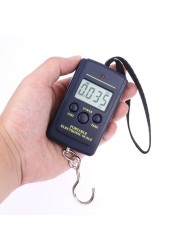 Stainless Steel Hanging Electronic Hook Scale Electronic Hanging Hook Scale Kitchen Weighing Tool 40kg x 10g Mini Digital Fishing Luggage Scale